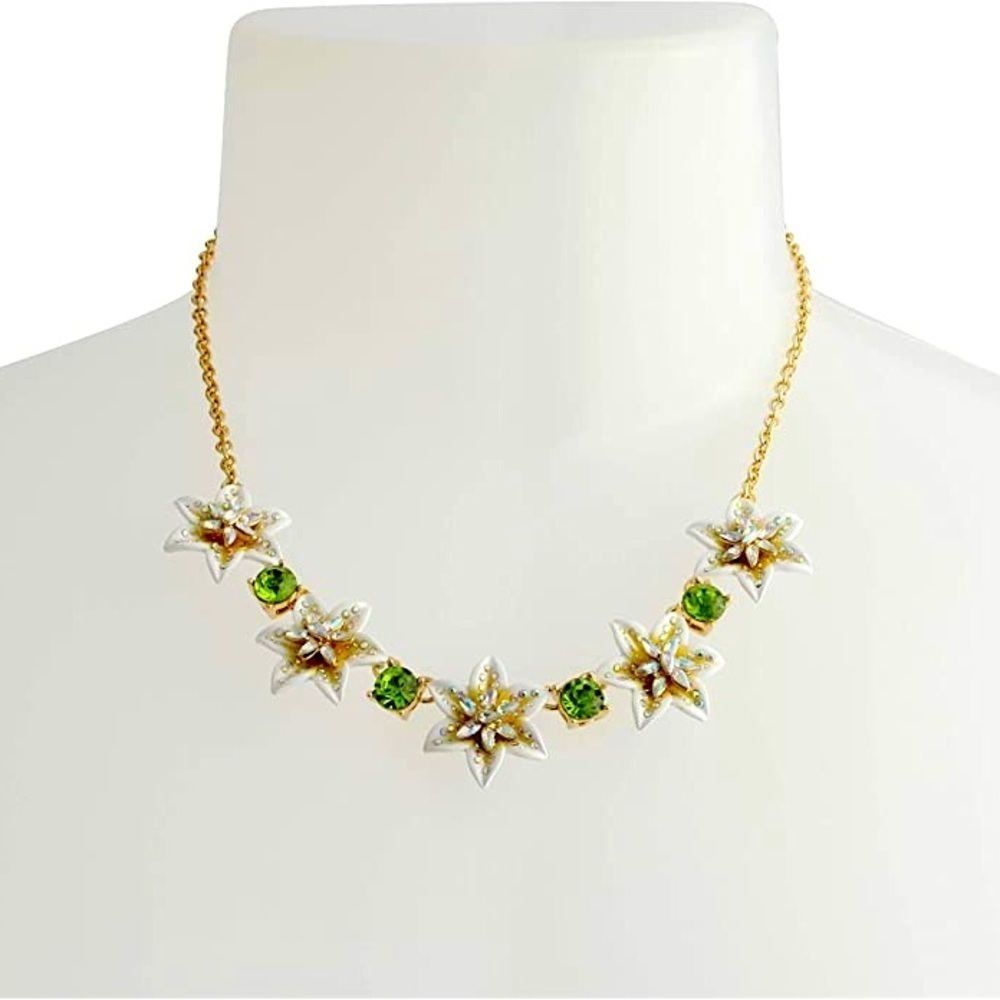 Betsey Johnson Lily Flower Star Cluster Necklace New